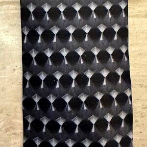 Bruno Piattelli Mens Tie Black & Gray 100% Silk Extra Long 64"